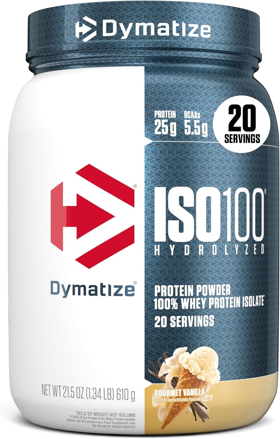 پروتئین وی ایزوله ISO100 دایماتیز طعم وانیل گورمت | ۱.۳ پوند