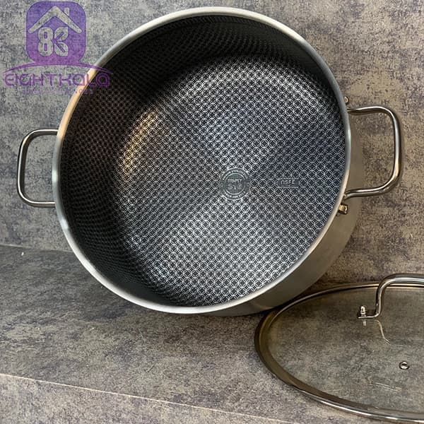 قابلمه استیل لیزری OSFE کد 1758 سایز 32 | قابلمه استیل ضدزنگ — تصویر ۲