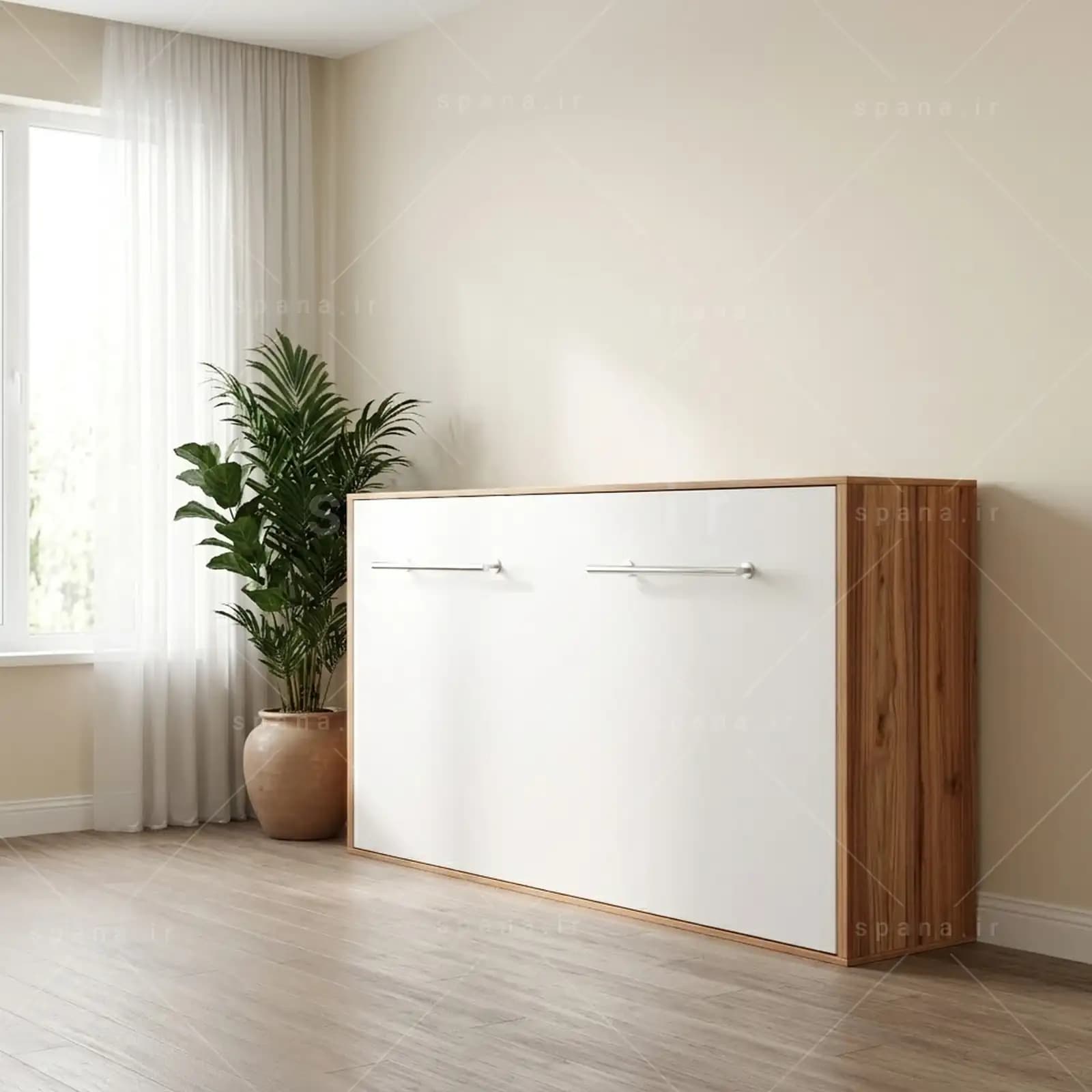 تخت تاشو افقی تک نفره طول 215 کد 124