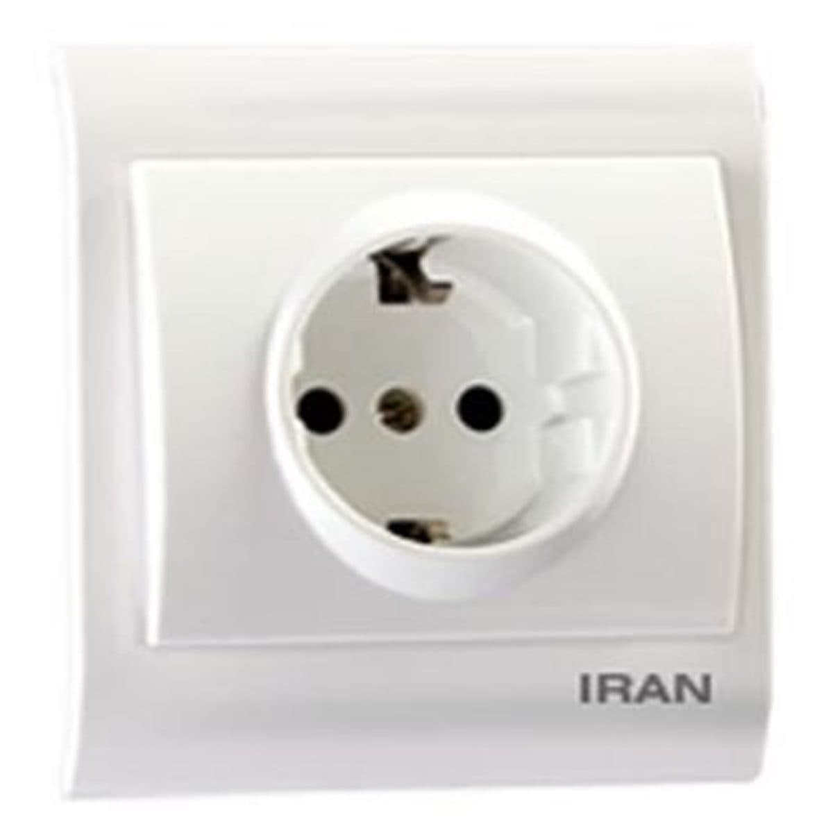 پریز برق ارت دار فضل الکتریک مدل ایران (بسته ی 120 تایی)