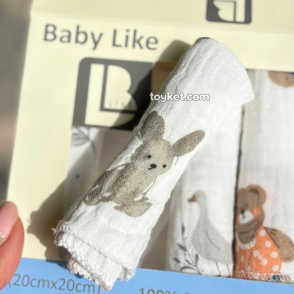 دستمال دست و صورت موسلین ۶ عددی نوزاد Baby Like — تصویر ۳