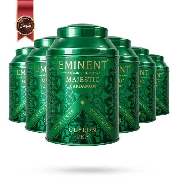چای سیاه سیلان امیننت Eminent مدل هل باشکوه Majestic Cardamom وزن 150 گرم (اورجینال)