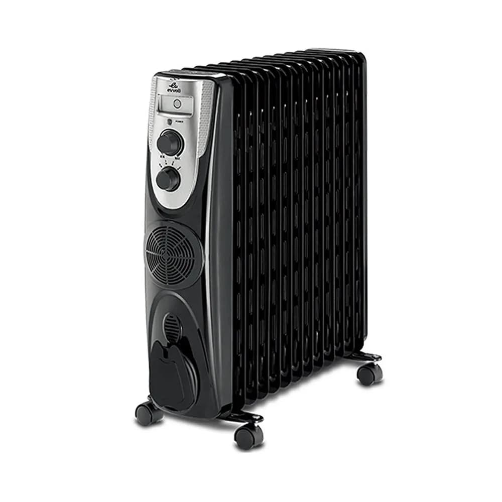 شوفاژ برقی ایوولی 13 پره مدل EVOH-13FB مشکی (فن دار)