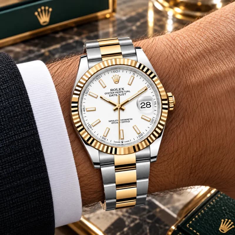 رولکس Datejust 41 سفید دو رنگ | رفرنس M126333-0016 — تصویر ۶