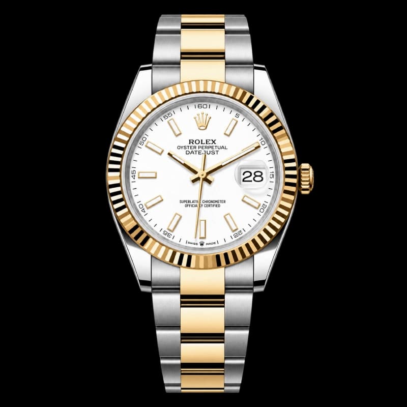 رولکس Datejust 41 سفید دو رنگ | رفرنس M126333-0016