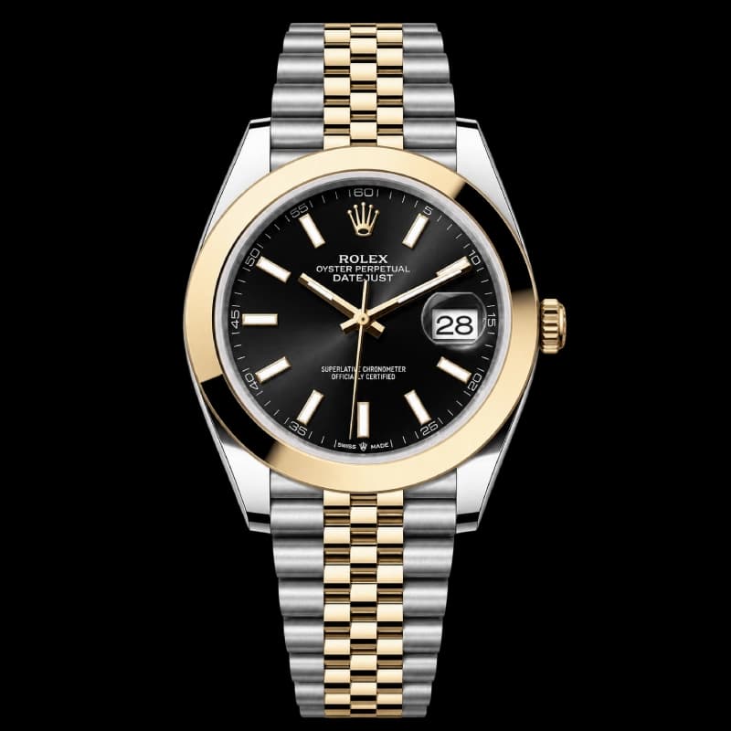 رولکس Datejust 41 مشکی دو رنگ | رفرنس M126303-0014