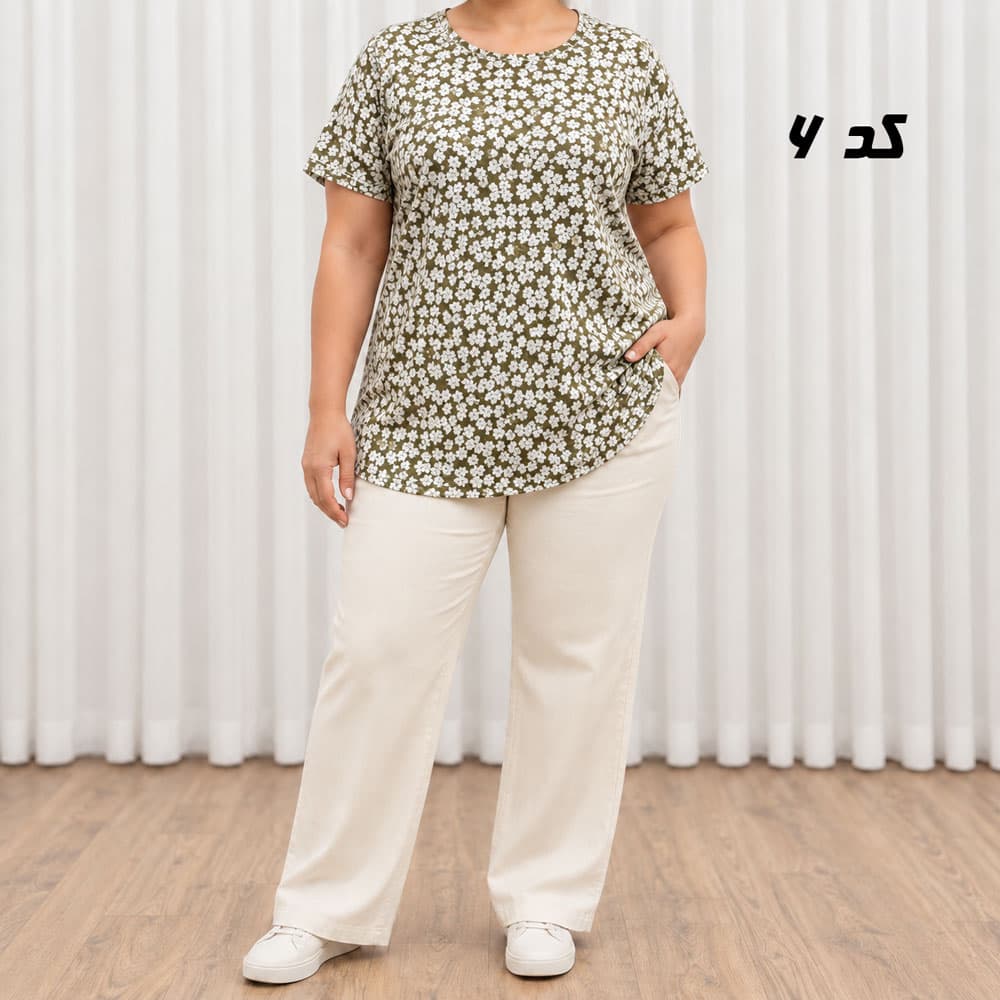 تیشرت نخی پارچه خارجی کد SH2339 — تصویر ۲