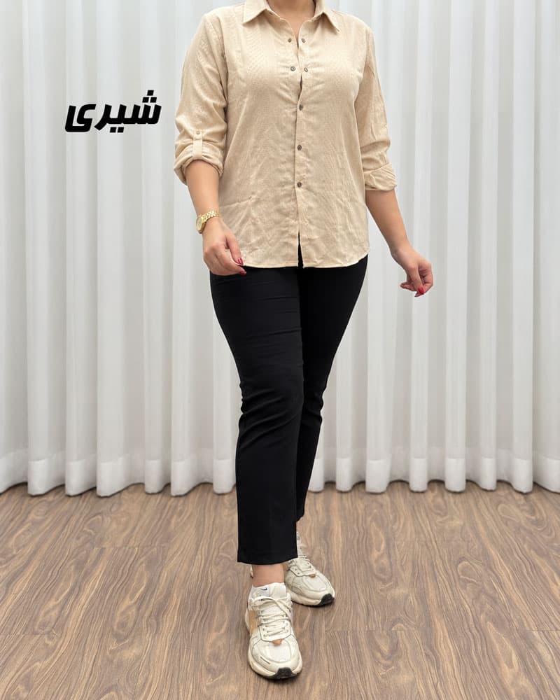 شومیز پاییزه پارچه مراکشی کد 2338 — تصویر ۴