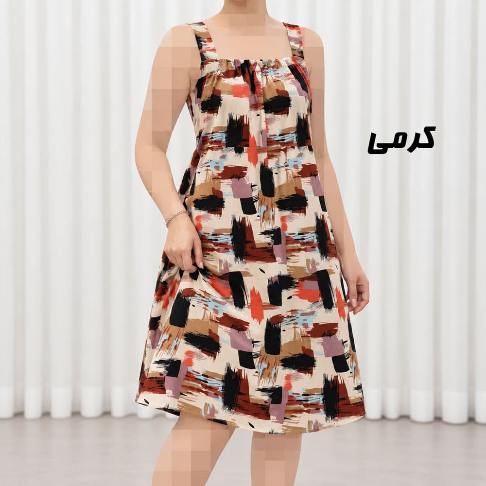 پیراهن زنانه کوتاه بندی نخی کد 2336 — تصویر ۲