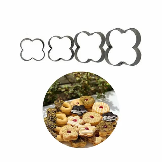 کاتر فلزی گل چهار پر 4 عددی