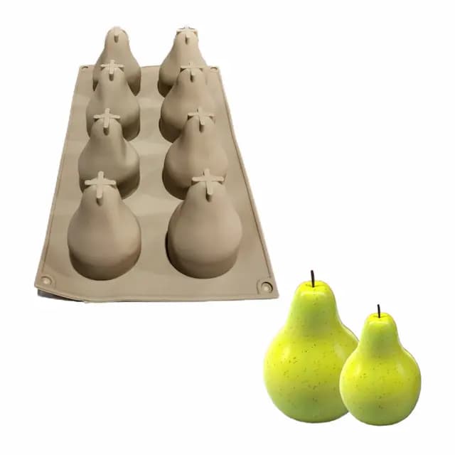 قالب سیلیکون طرح گلابی سه بعدی