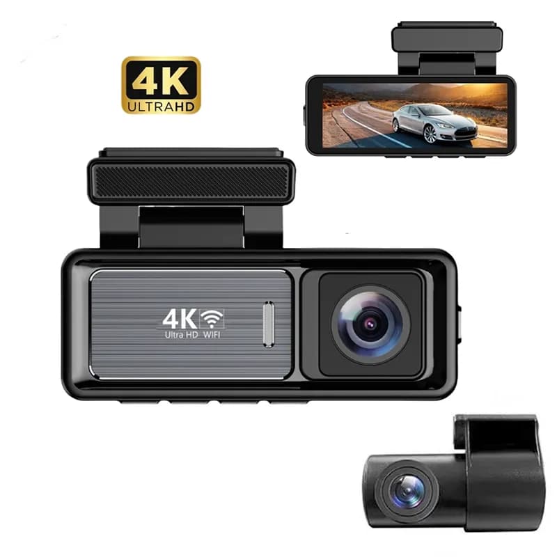 دوربین ثبت وقایع خودرو اتوویژن مدل M6-4K WiFi با دوربین عقب Full HD