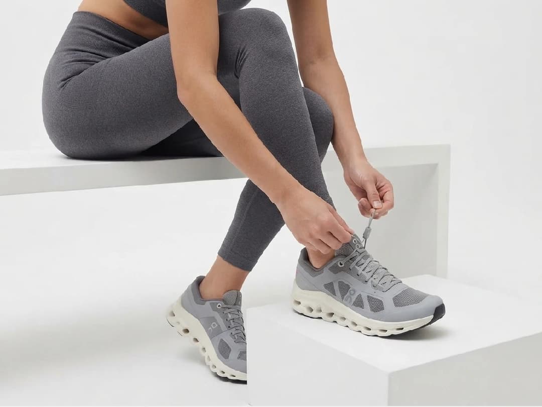 کتونی آن رانینگ مدل qc میکس طوسی سفید | On Running