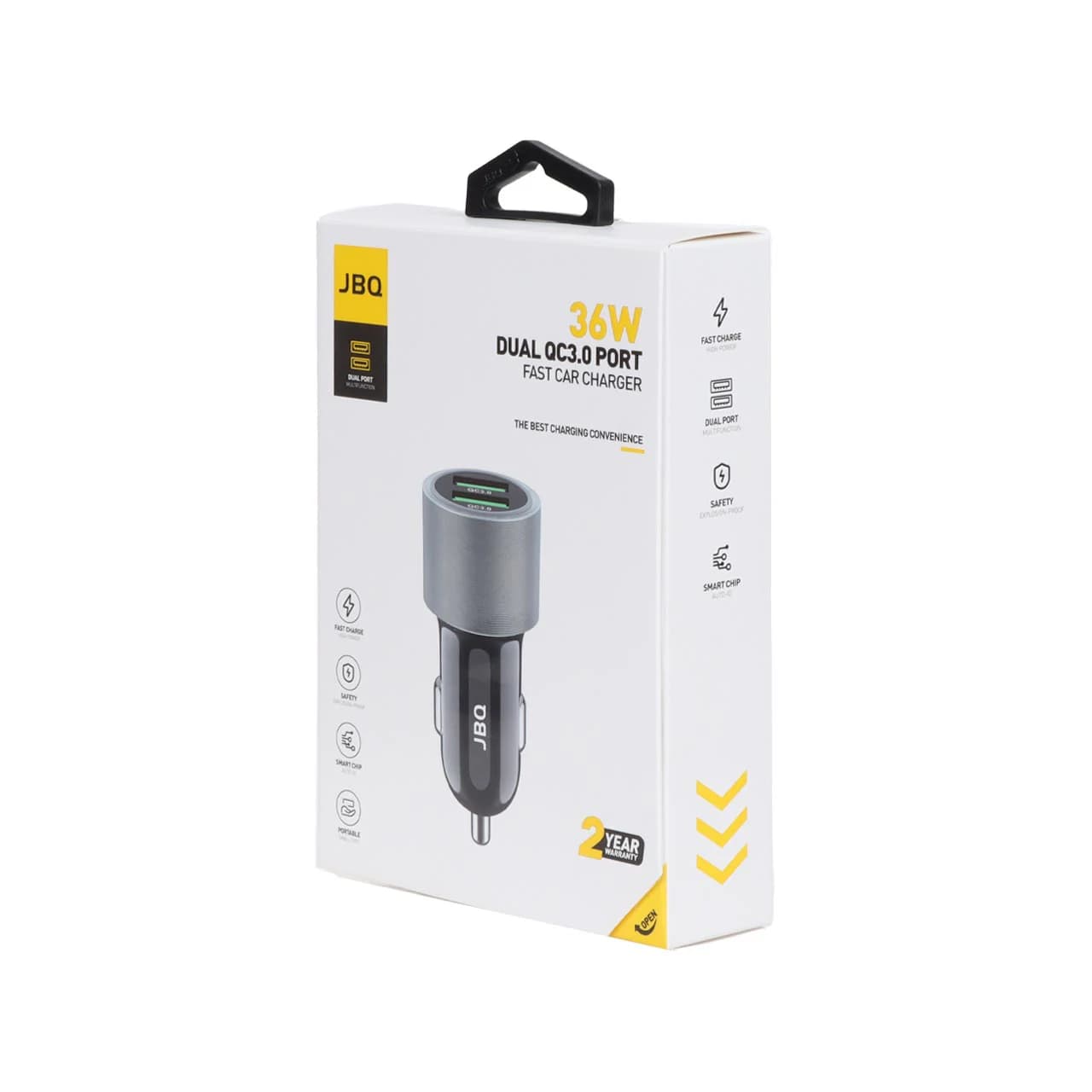 شارژر فندکی فست دو پورت JBQ مدل CC-736 36W — تصویر ۴