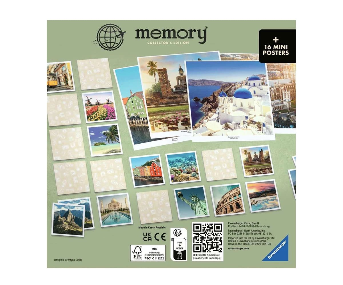 بازی دسته جمعی رونزبرگر طرح Travel Destinations Collector’s Memory كد 27379 — تصویر ۲