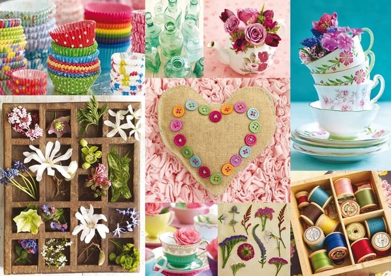 پازل 1000 تكه رونزبرگر طرح Flowers and colors كد 19369 — تصویر ۲