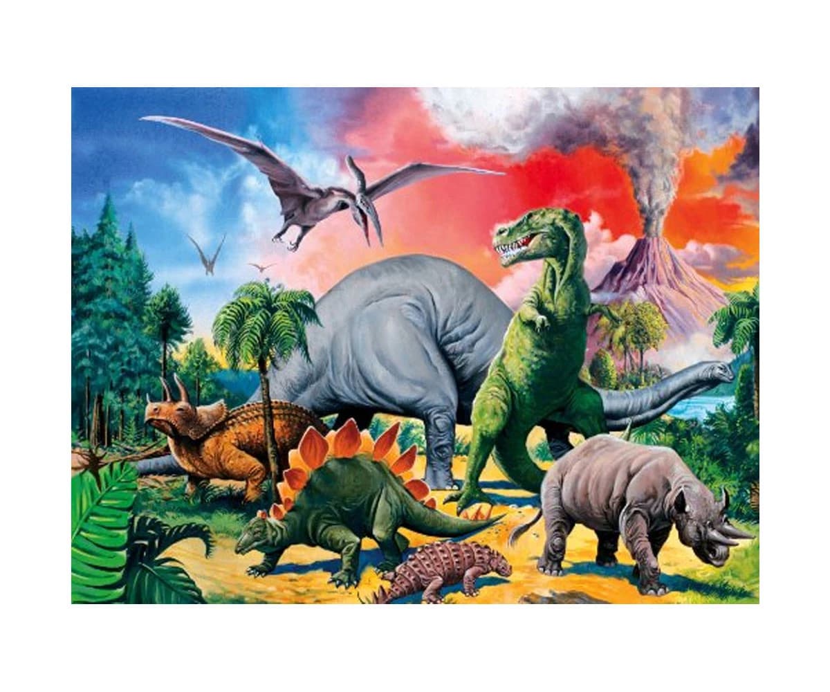 پازل 100 تكه رونزبرگر طرح Among Dinosaurs كد 10957 — تصویر ۲