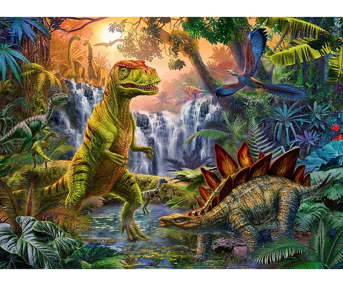 پازل 100 تكه رونزبرگر طرح The Dinosaur Oasis كد 12888 — تصویر ۲