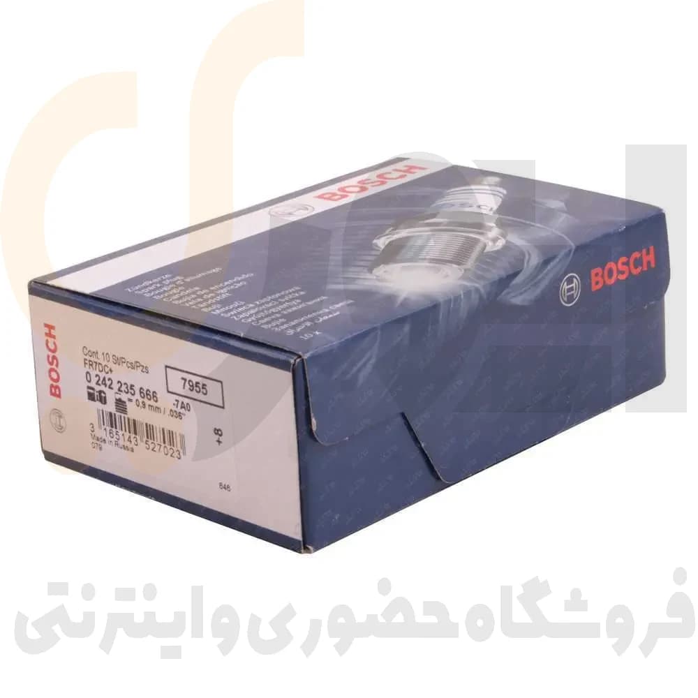 شمع تک پلاتین پایه کوتاه FR7DC+7955 (8+) برند BOSCH — تصویر ۳
