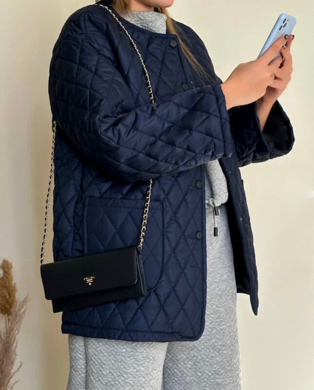 کاپشن سورمه ای کد_353