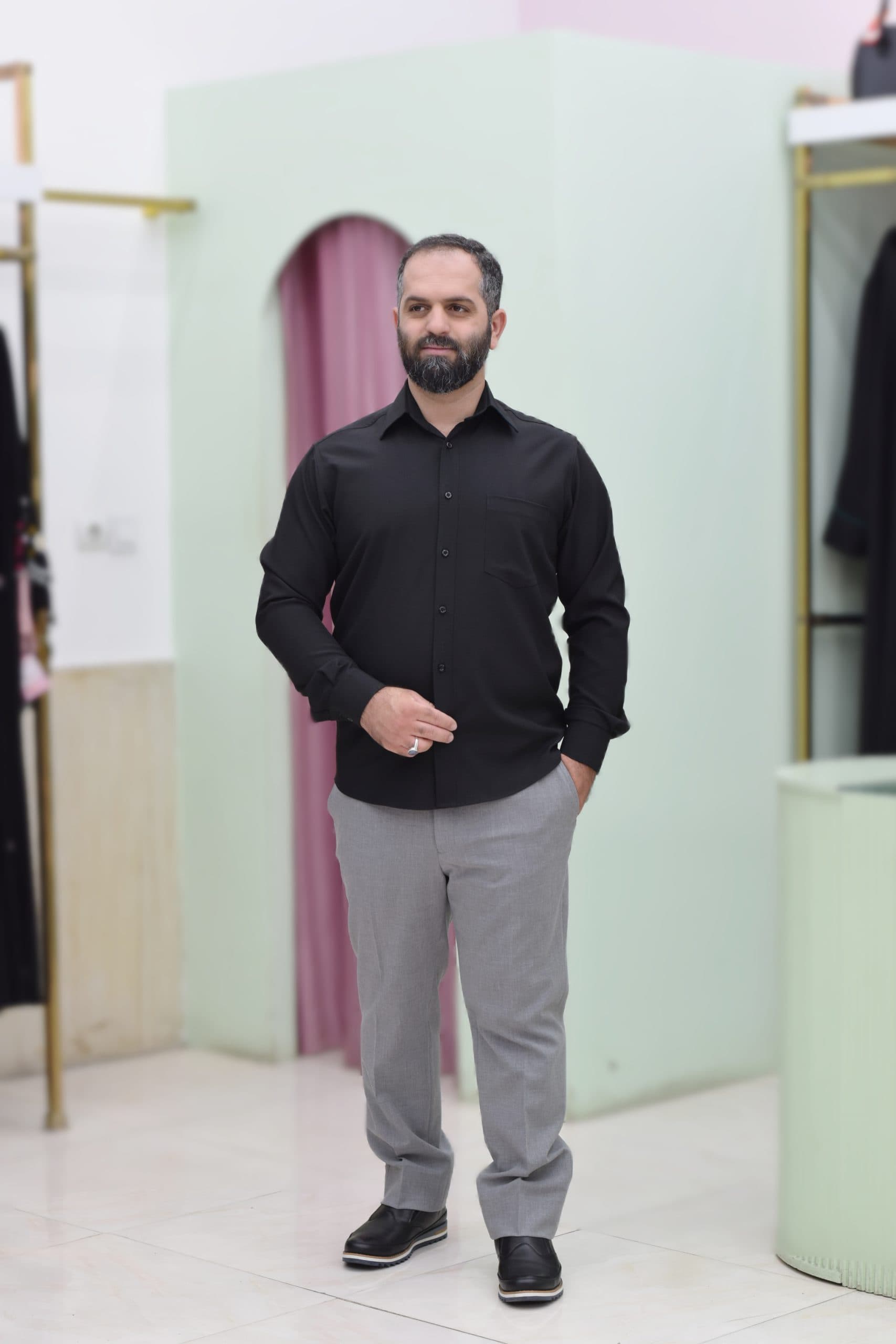 پیراهن مردانه مانل مشکی
