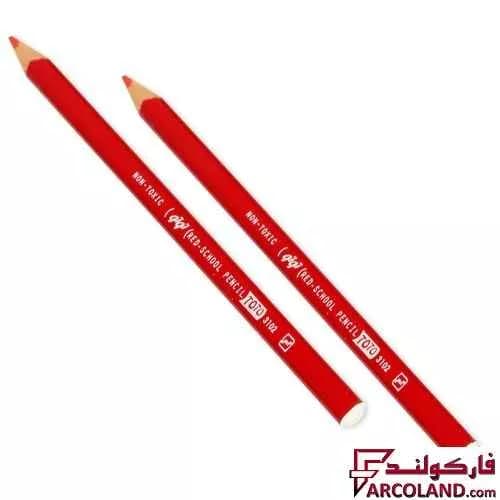 مداد قرمز توتو مدل Toto 2052 بسته 12 عددی — تصویر ۲