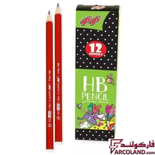 مداد مشکی توتو مدل Toto 2051 بسته 12 عددی