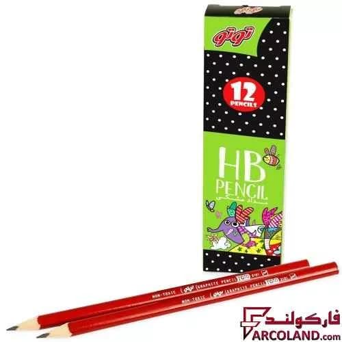 مداد مشکی توتو مدل Toto 2051 بسته 12 عددی — تصویر ۲