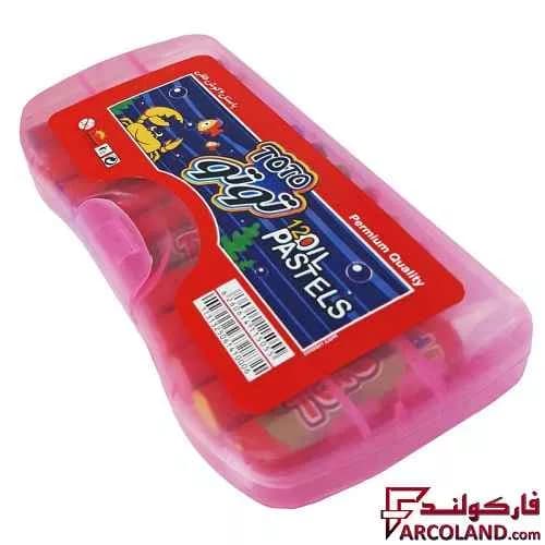 پاستل روغنی 12 رنگ توتو کیفی پلاستیکی کد Toto 1097