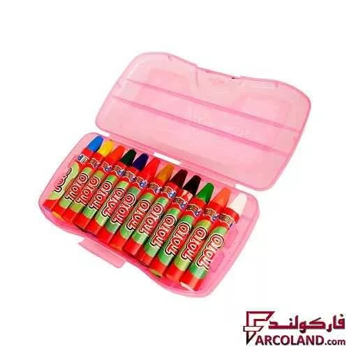 پاستل روغنی 12 رنگ توتو کیفی پلاستیکی کد Toto 1097 — تصویر ۲