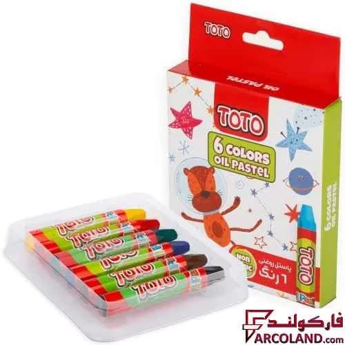 پاستل روغنی 6 رنگ توتو جعبه مقوایی کد Toto 1095 — تصویر ۳