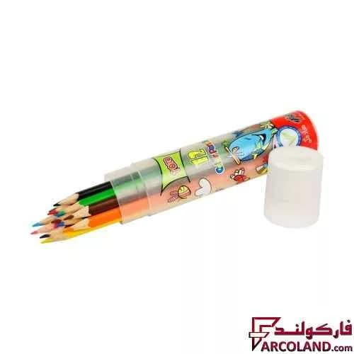 مداد رنگی 12 رنگ توتو جعبه استوانه ای کد Toto 1501 — تصویر ۲