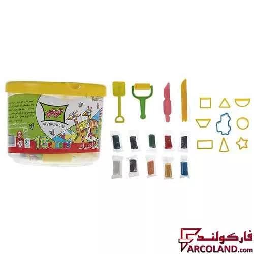 خمیر بازی سطلی 10 رنگ توتو مدل Toto 1202 — تصویر ۲