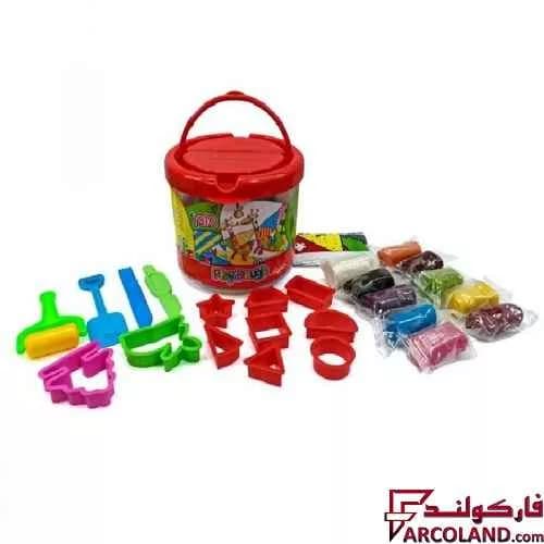 خمیر بازی سطلی 10 رنگ توتو مدل Toto 1202 — تصویر ۳
