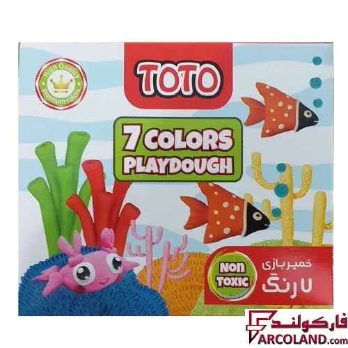 خمیر بازی 7 رنگ توتو جعبه مقوایی کد Toto 1103