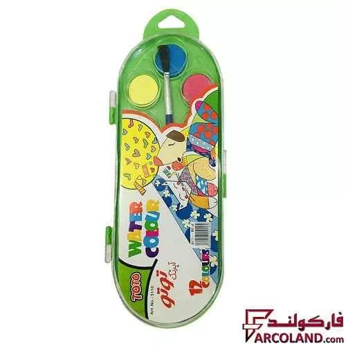 آبرنگ 12 رنگ توتو مدل Toto 5110 — تصویر ۲
