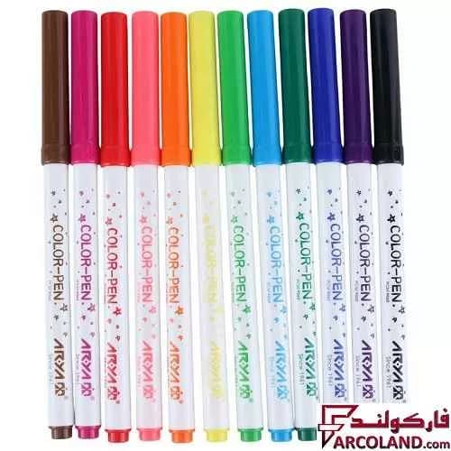 ماژیک نقاشی 12 رنگ آریا مدل Arya 9081 — تصویر ۲