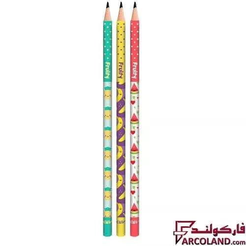مداد مشکی طرح دار آریا مدل Arya 3048 بسته 12 عددی — تصویر ۳