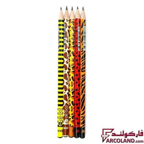 مداد مشکی طرح دار آریا مدل Arya 3045 بسته 12 عددی — تصویر ۳