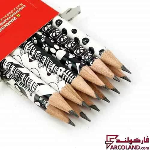 مداد مشکی طرح دار آریا مدل Arya 3049 بسته 12 عددی — تصویر ۲