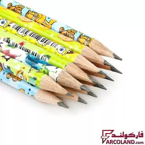 مداد مشکی طرح دار آریا مدل Arya 3047 بسته 12 عددی — تصویر ۲