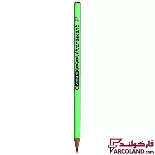 مداد مشکی آریا طرح فلورسنت Fluorescent — تصویر ۲