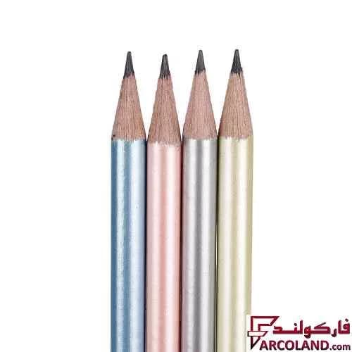 مداد مشکی آریا طرح متالیک Arya 3006 بسته 72 عددی — تصویر ۴
