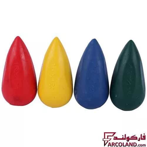 مداد شمعی 4 رنگ آریا مدل کرایون دوکی Arya Crayons 2050 — تصویر ۳