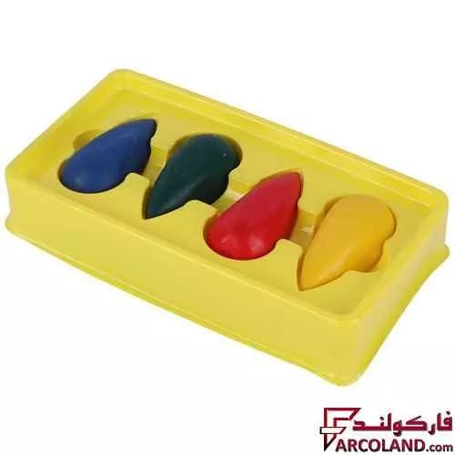 مداد شمعی 4 رنگ آریا مدل کرایون دوکی Arya Crayons 2050 — تصویر ۲