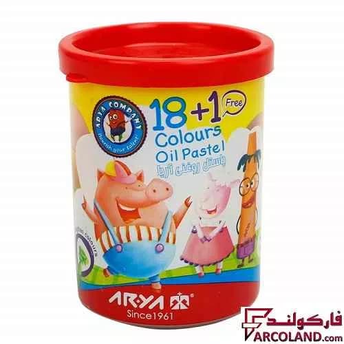 پاستل روغنی 1+18 رنگ آریا لیوانی کد Arya 2019 — تصویر ۴