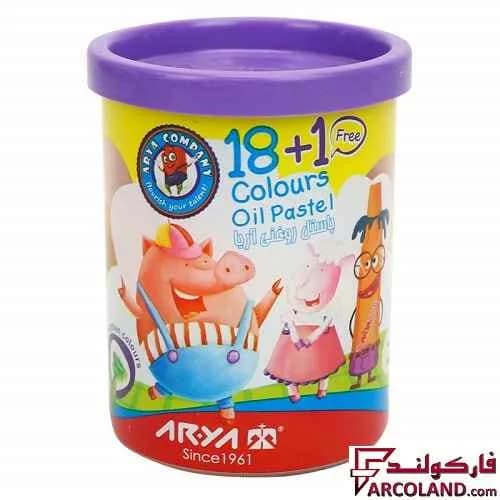 پاستل روغنی 1+18 رنگ آریا لیوانی کد Arya 2019