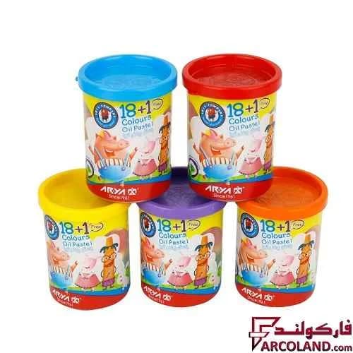 پاستل روغنی 1+18 رنگ آریا لیوانی کد Arya 2019 — تصویر ۵