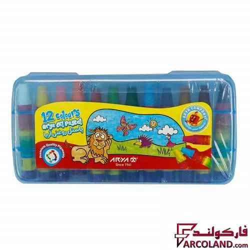 پاستل روغنی 12 رنگ آریا کیفی پلاستیکی کد Arya 2010 — تصویر ۴