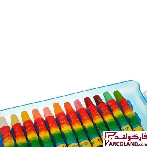 پاستل روغنی 24 رنگ آریا کیفی پلاستیکی کد Arya 2031 — تصویر ۴